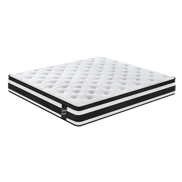 12" Breathable Hybrid Mattress, Memory Foam, Individual Pocket Springs - Breksta Mattress
