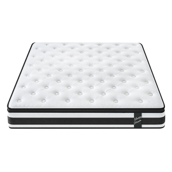 12" Breathable Hybrid Mattress, Memory Foam, Individual Pocket Springs