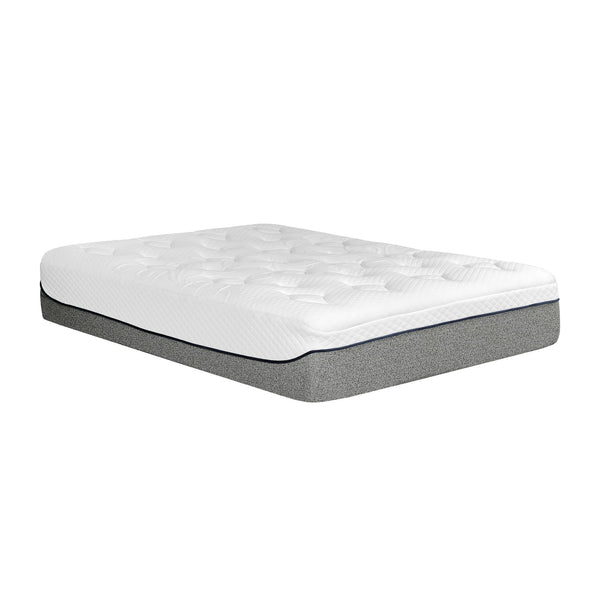 Ultra Plush 13" Gel Memory Foam Mattress For King Size Bed With Double Layered Jacquard Cover - Gray / White
